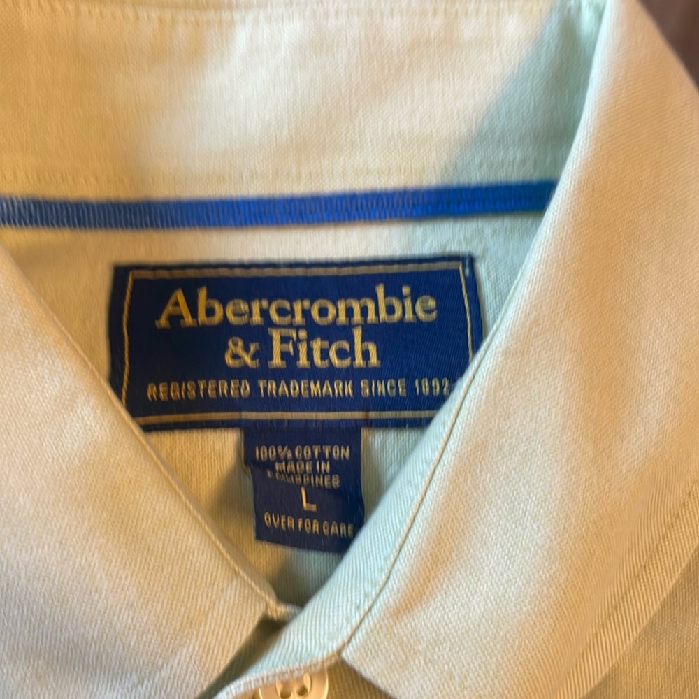 Abercrombie & Fitch Men’s large green oxford shirt